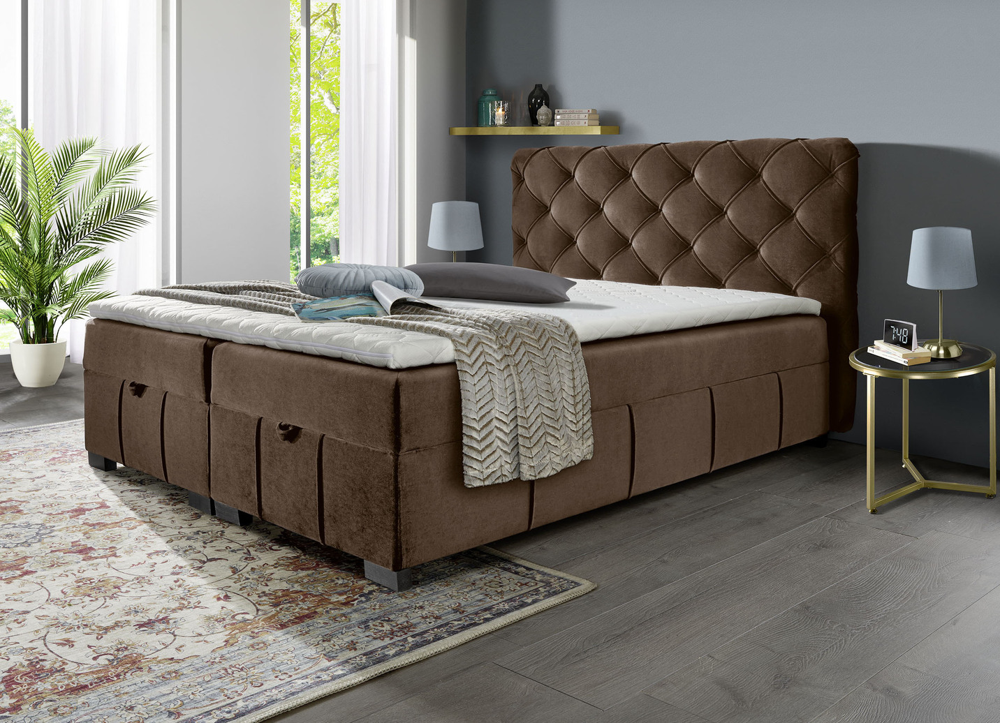 Boxspringbett mit Kaltschaumtopper