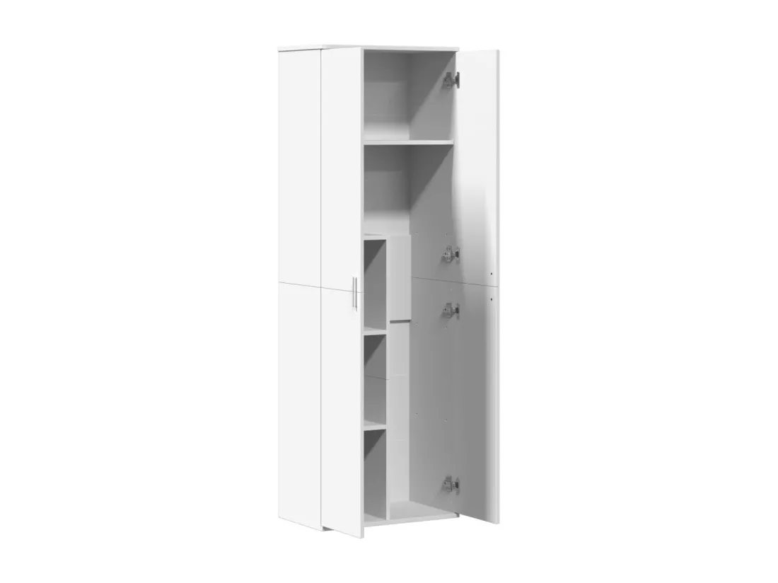 Buffet haut blanc 60x35x180 cm bois d’ingénierie