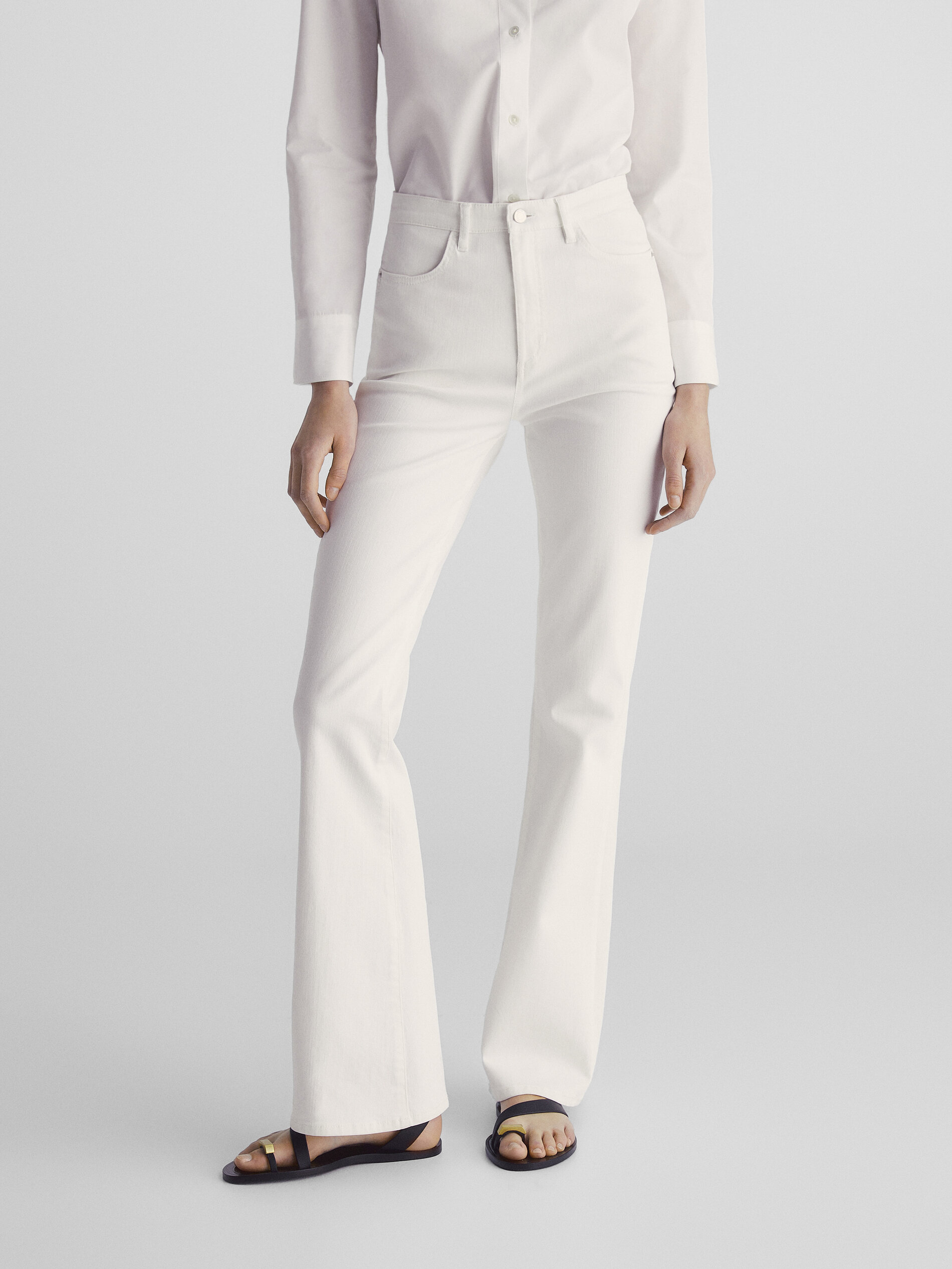 Calça jeans skinny flare de cintura alta - RAW