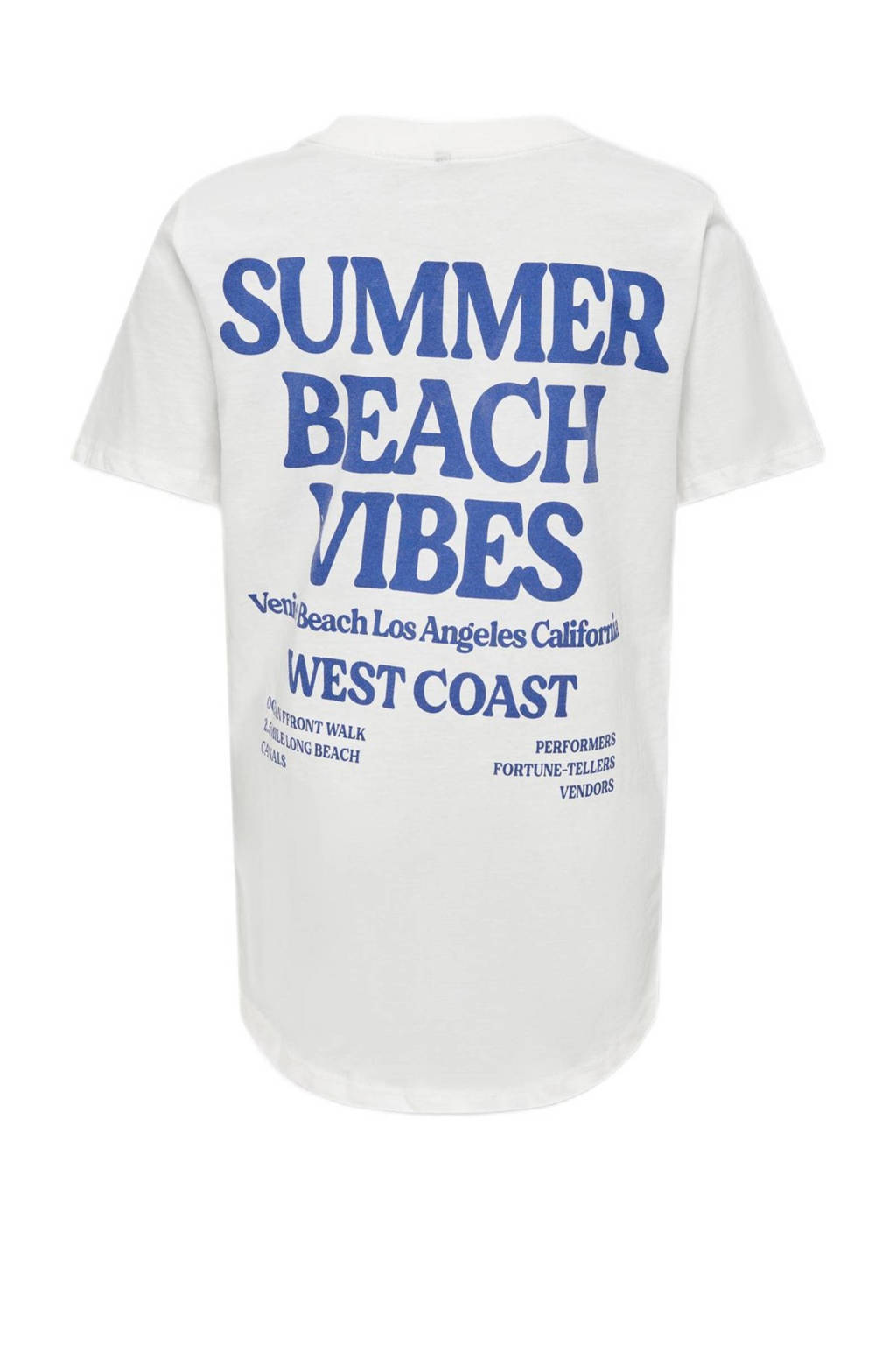 ONLY T-shirt KOBSUNNY met tekst wit