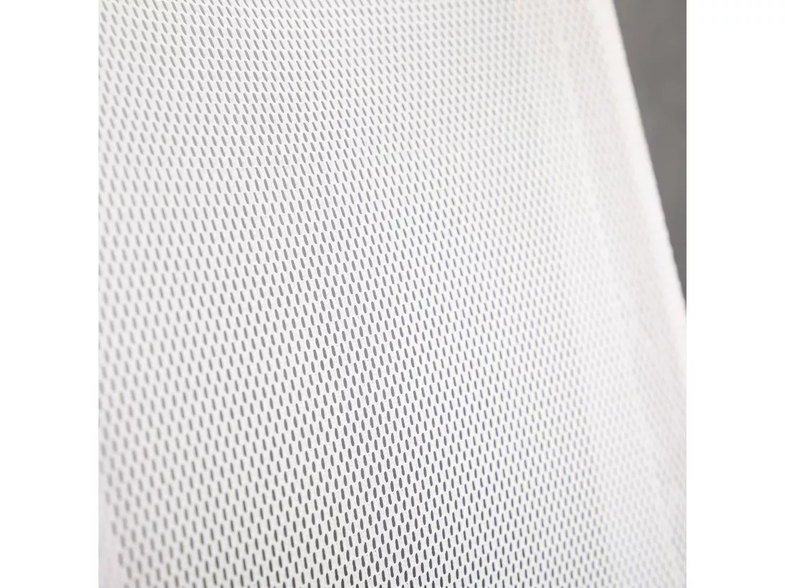Chaise de bureau PERTH, Pivotante et réglable en hauteur, Tissu mesh, Avec accoudoirs, Blanc