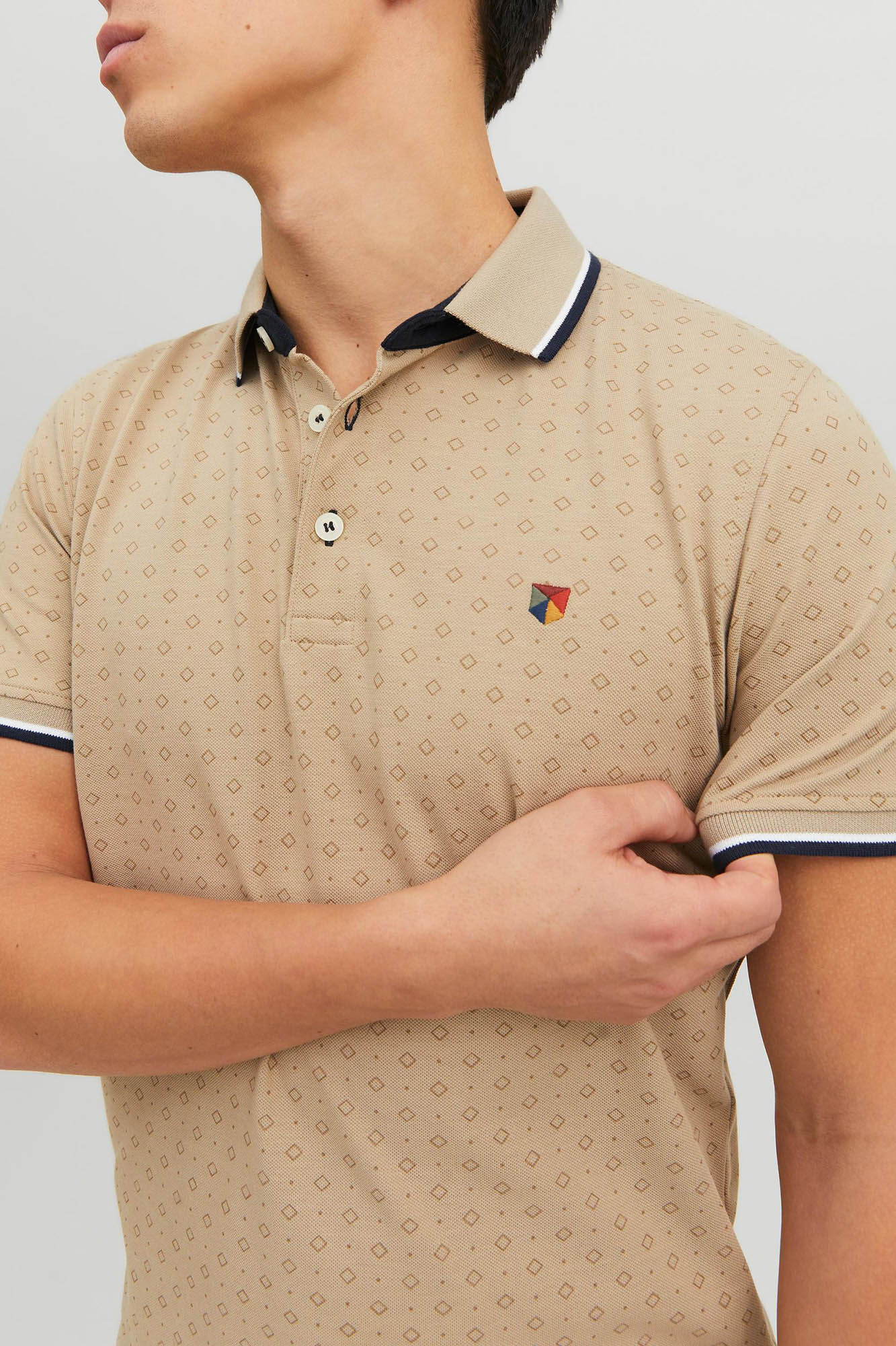 Camisa polo de algodão - Bege