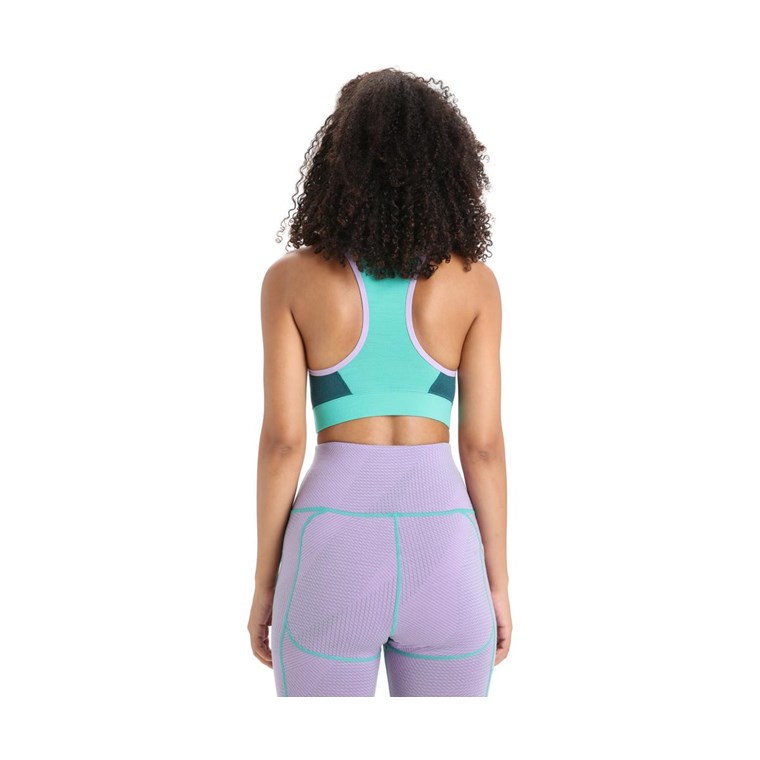 Icebreaker ZoneKnit Sports Bra Women Fresh/Green Glory