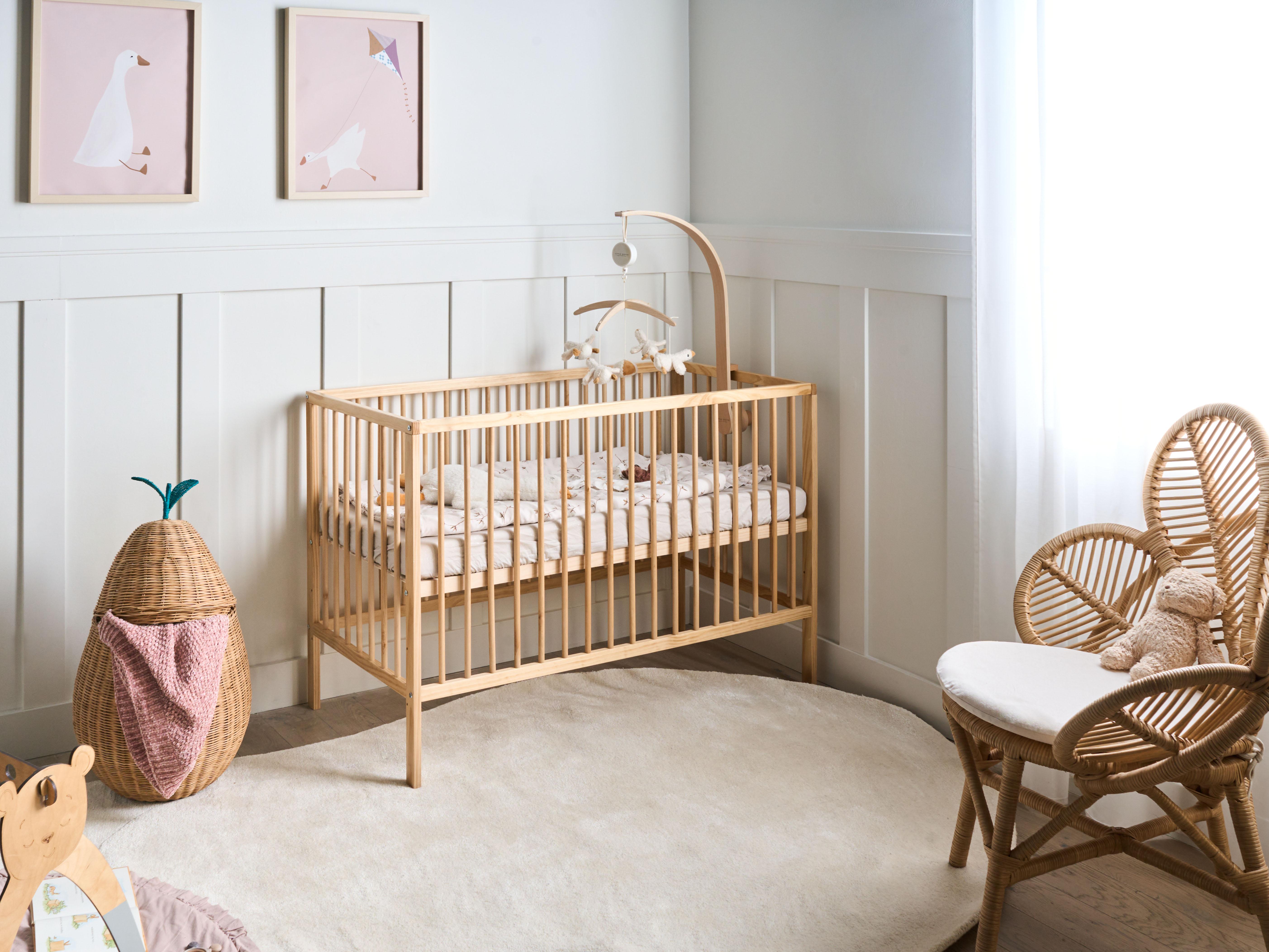 Babybedje Dennenhout BELENGER 60 x 120 cm Lichtbruin