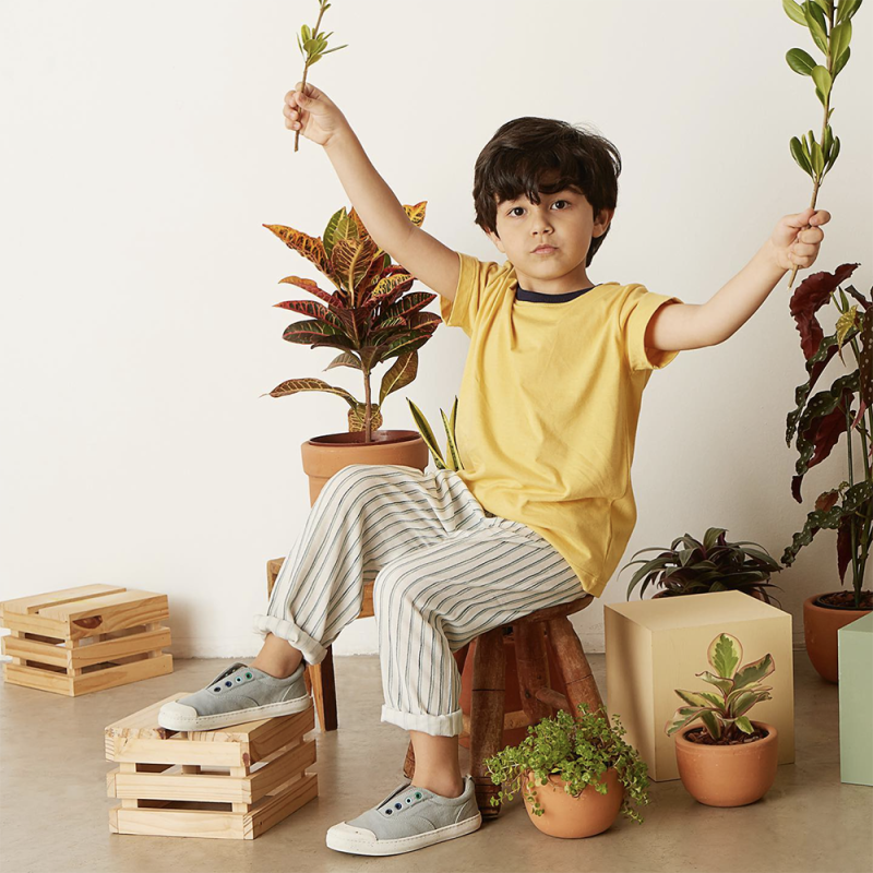 Tip Toey Joey Tip Toey Joey Kidos Sneakers Spice Green Salvia Canvas