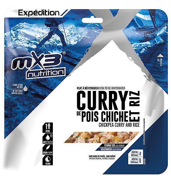 MX3 NUTRITION - CURRY DE POIS CHICHE ET RIZ 1019 KCAL