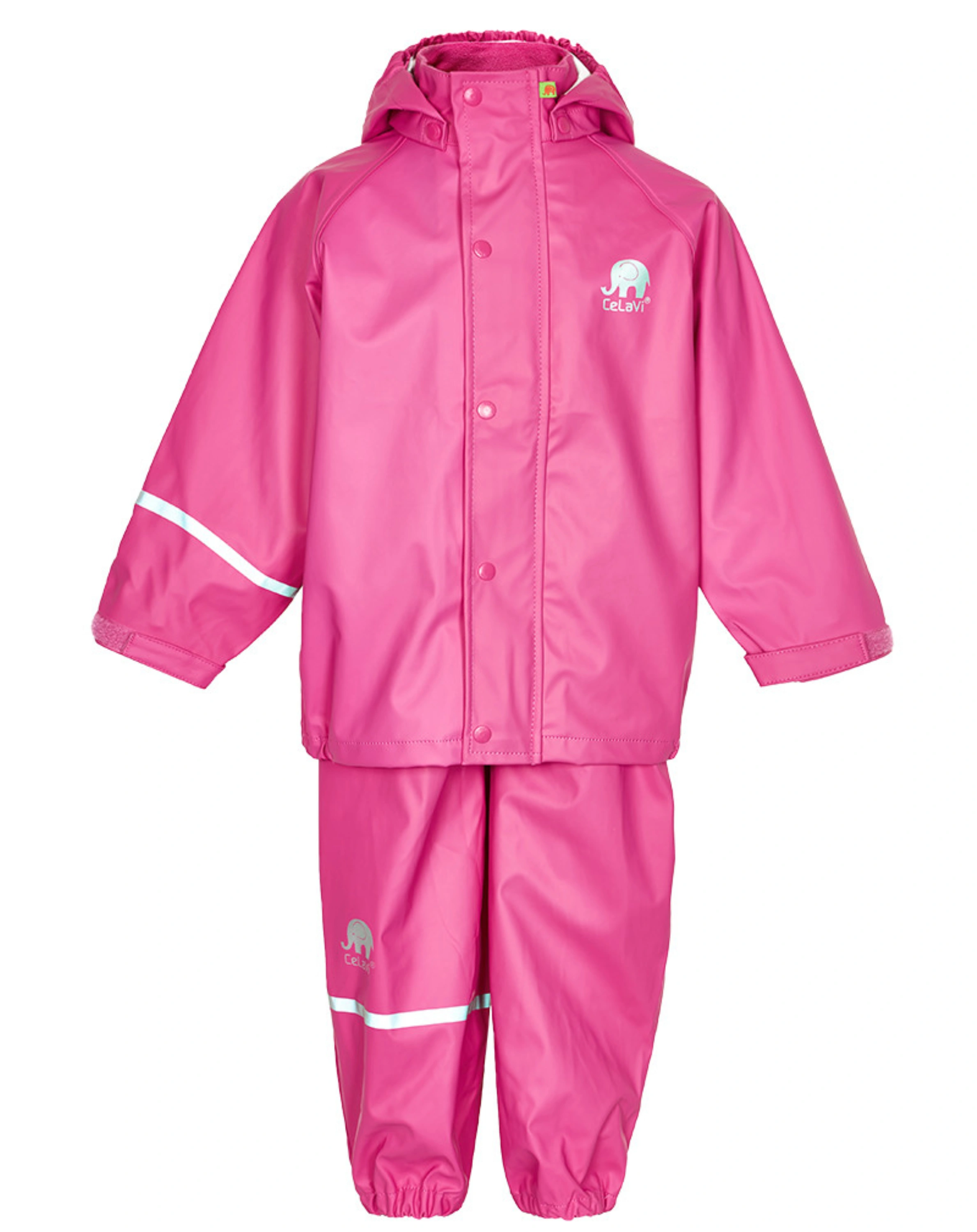 Regenset 2-teilig abnehmbare Kapuze pink