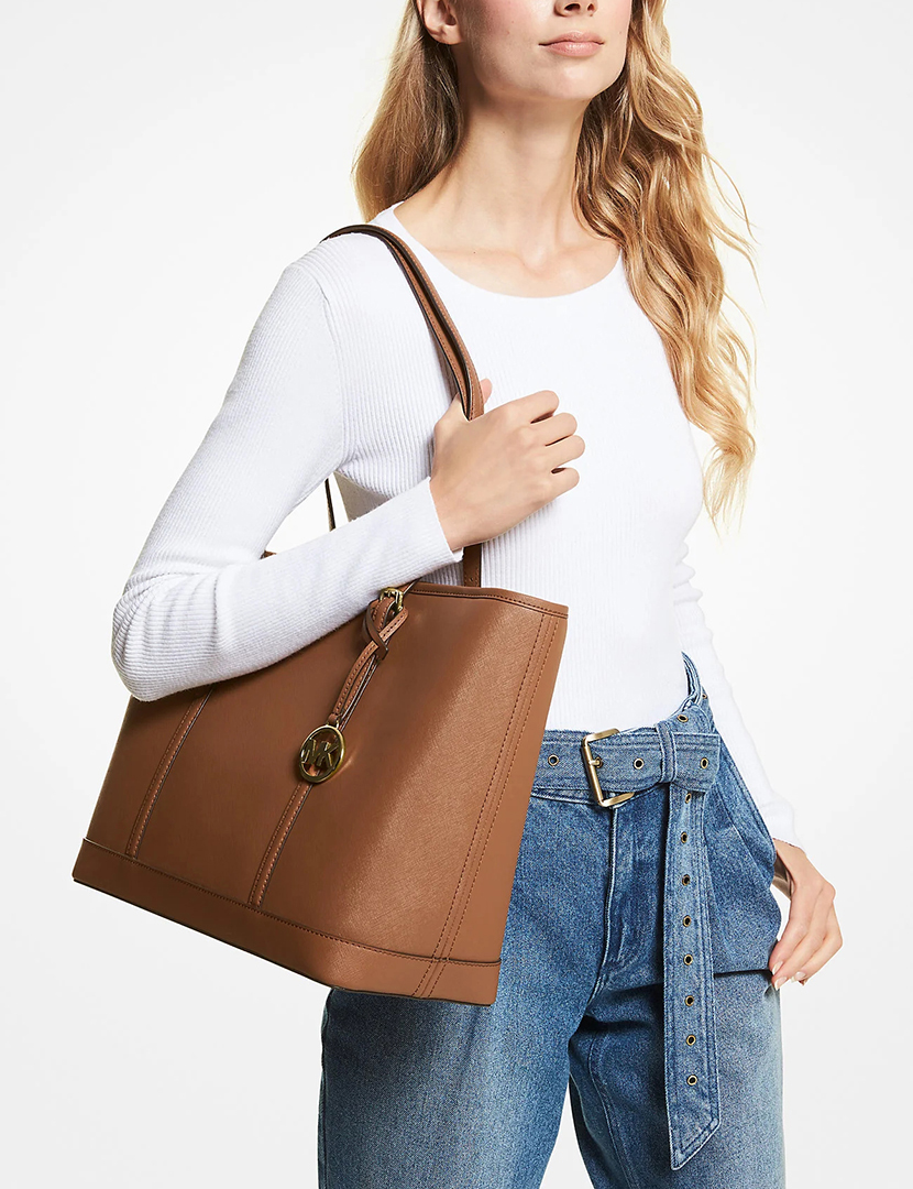 Large Jet Set Travel Tote Bag Brown