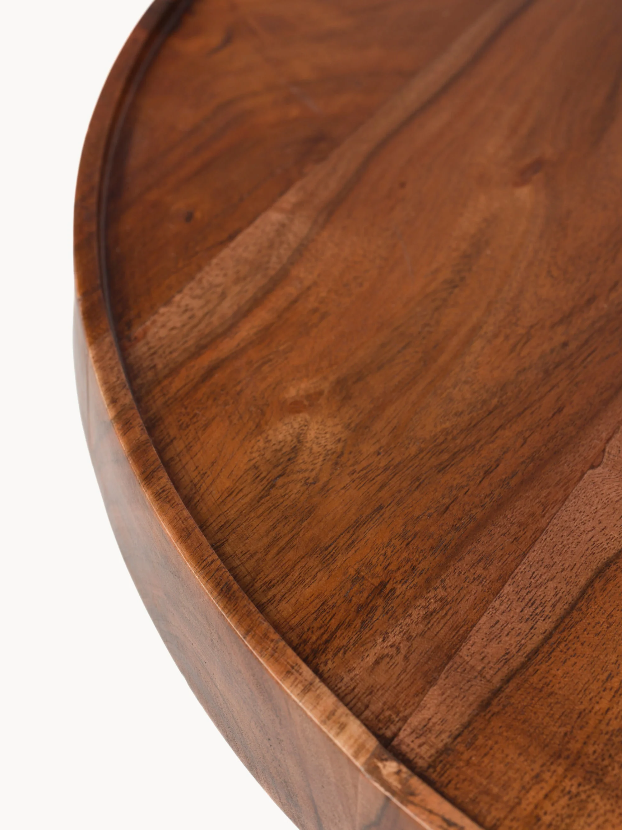 Ronde acaciahouten salontafel Floss