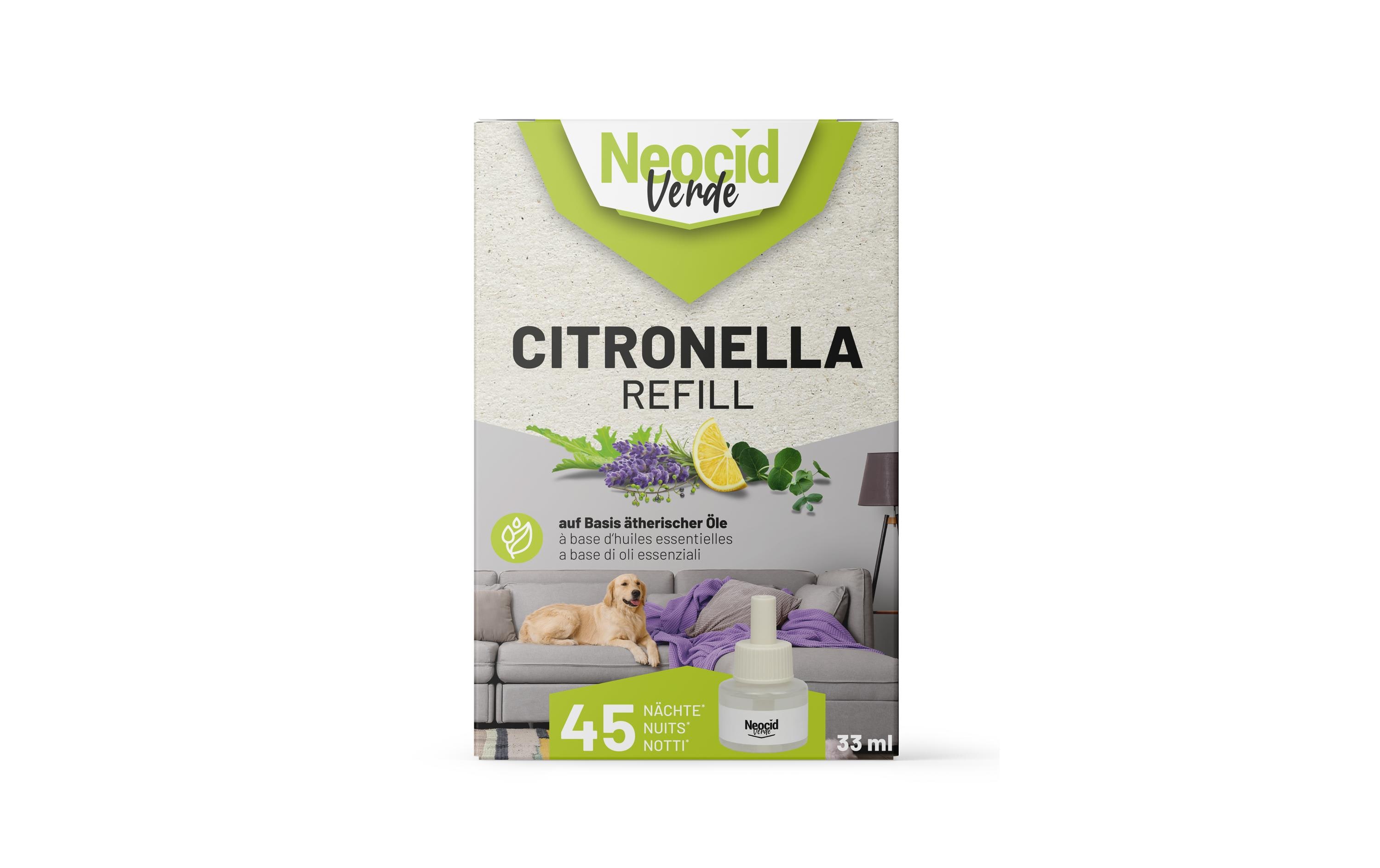 Mückenstecker Verde Citronella Refill-Flasche, 1 StückInsektenabwehr auf Basis ätherischer Öle