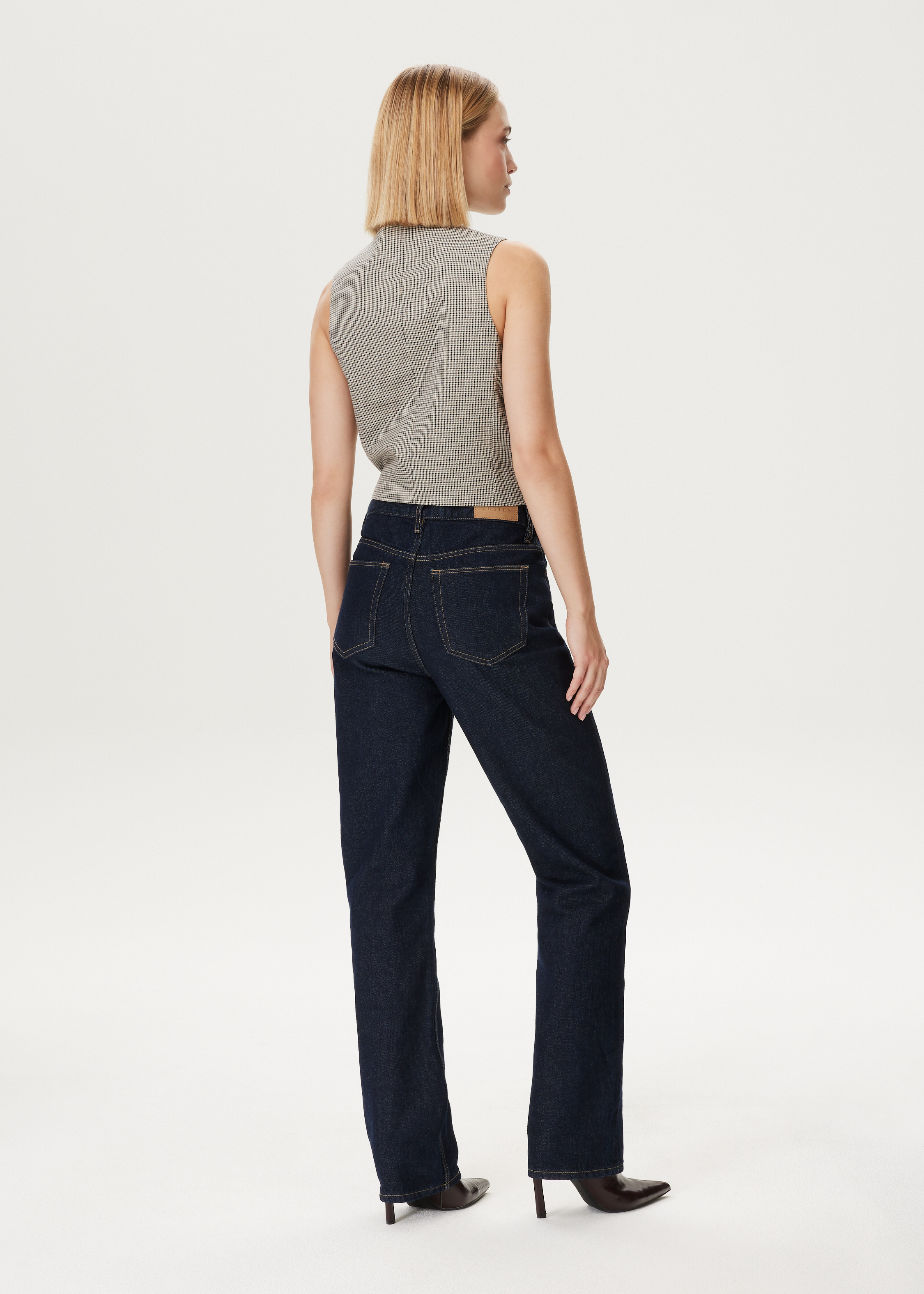 Gilet met geruit patroon