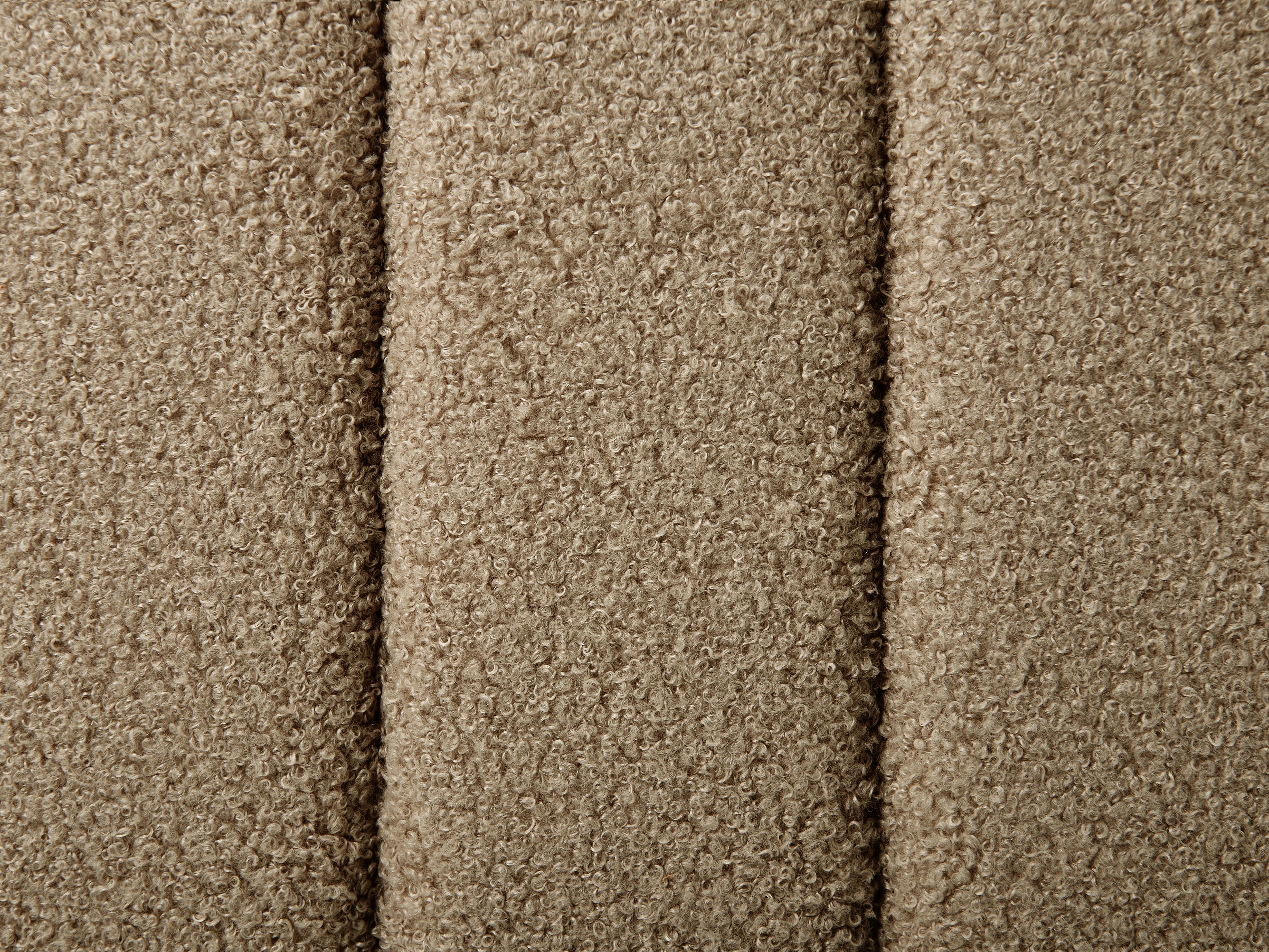 Bed Bouclé LUNAN 180 x 200 cm Taupe