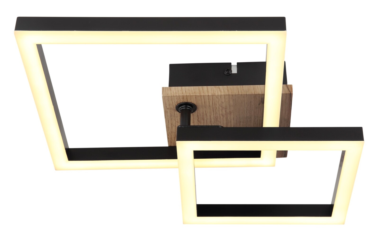 LED-Deckenleuchte - schwarz-holzfarben -beweglich - 42 cm