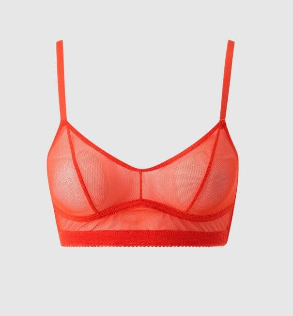 Understatement Underwear Mesh Balconette fiery red