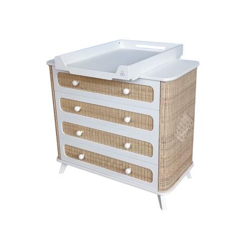 Commode 4 tiroirs COQUILLAGE Neige - THEO