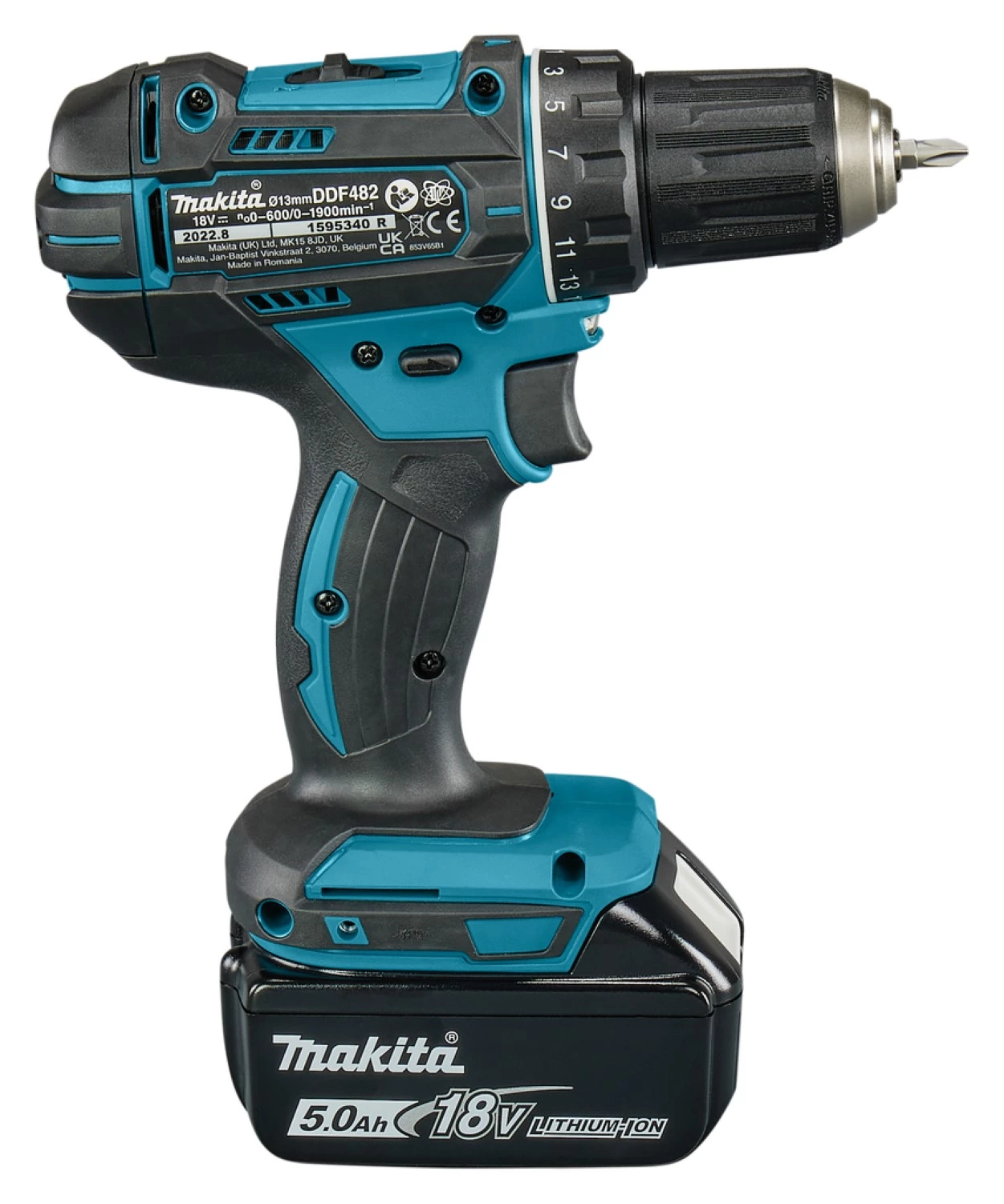 Makita DDF482RM3J 18V Li-Ion accu boor-/schroefmachine set (3x 4.0Ah accu) in Mbox
