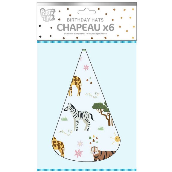 6 chapeaux de fête Savane