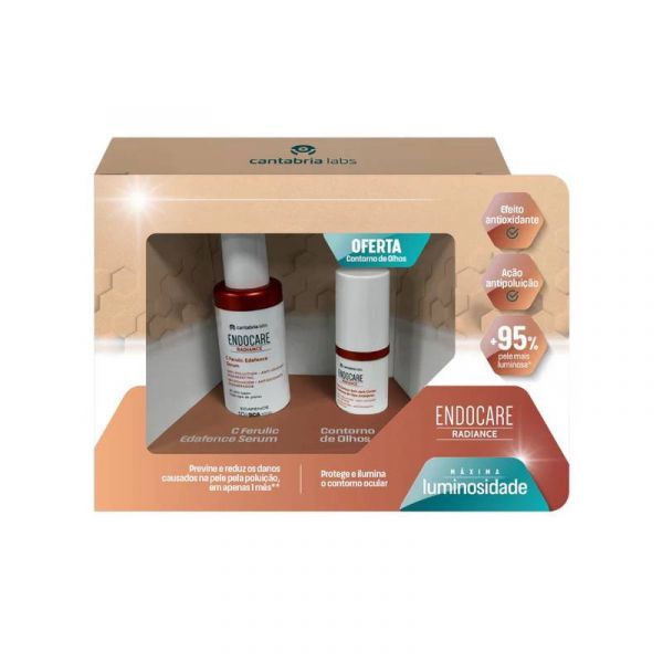 Endocare Radiance C Ferulic Edafence Sérum 30ml   Radiance Contorno de Olhos 15ml Coffret