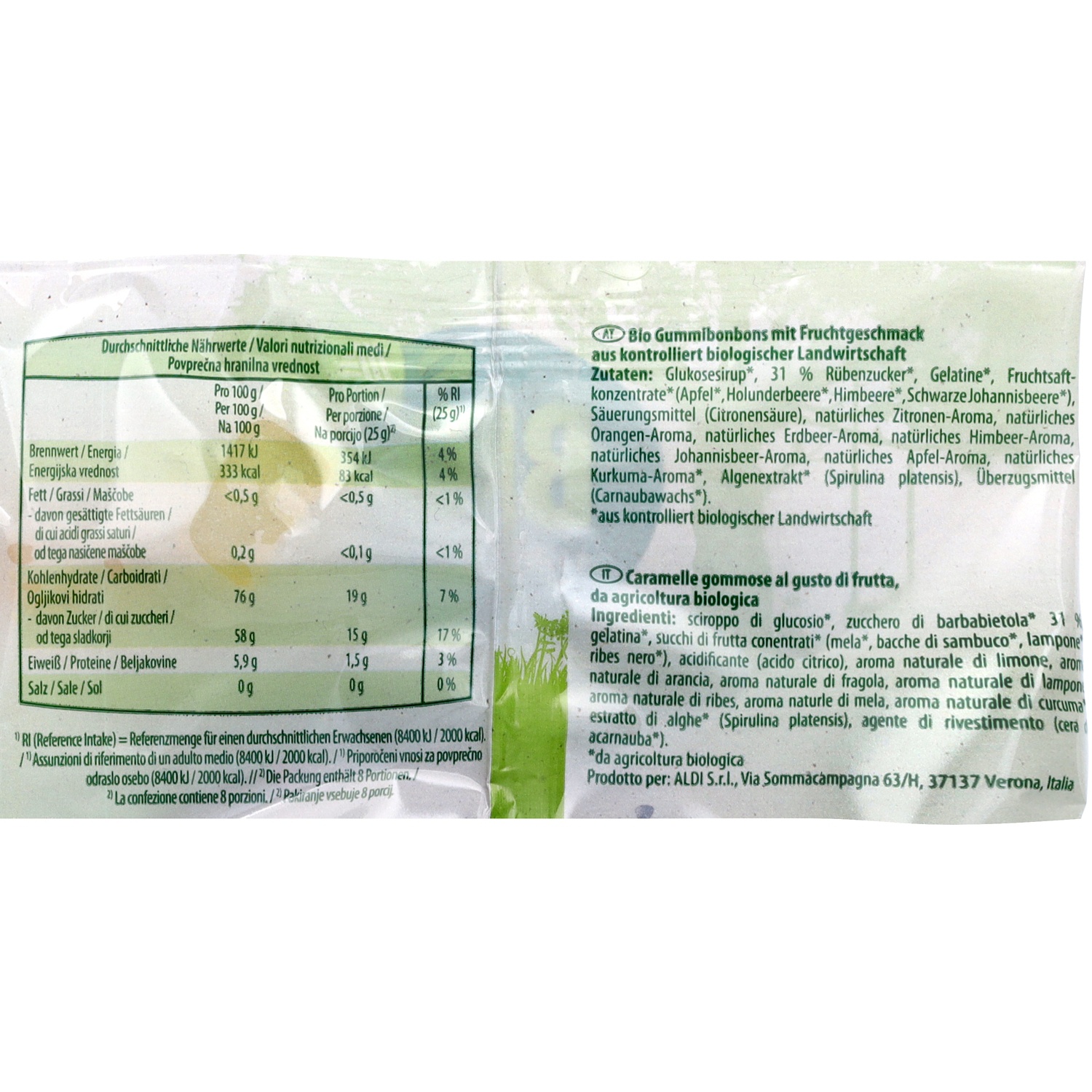 BIO NATURA BIO-Fruchtgummi, Gummibären 200 g