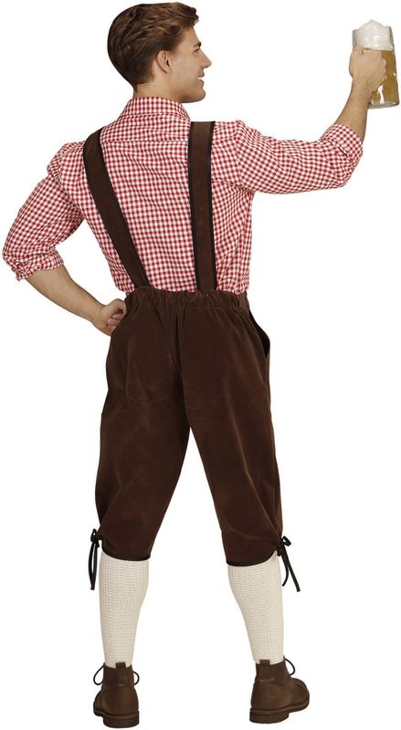 Widmann - Kostuum Beiers - Leren Broek - Bruin