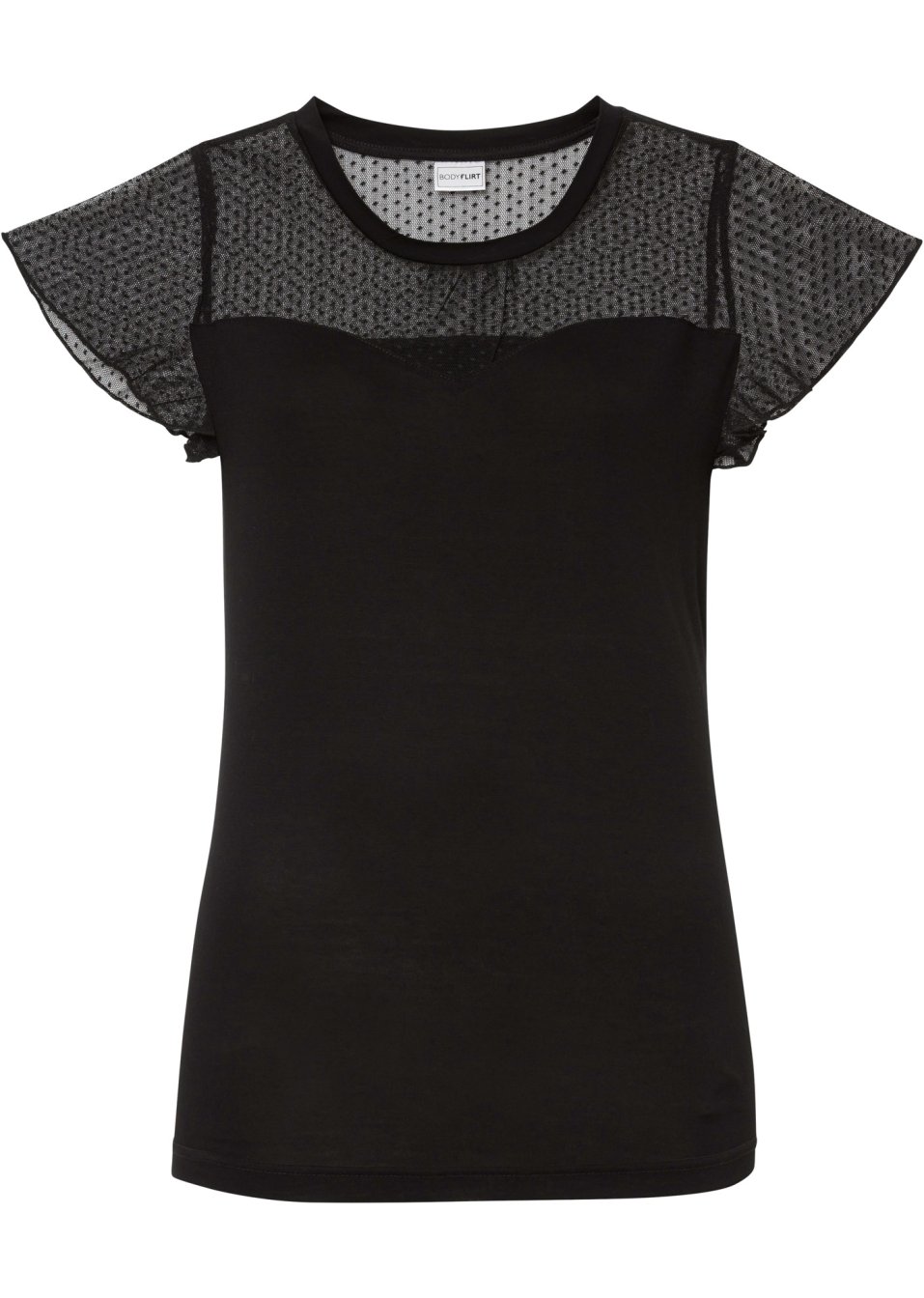 T-shirt extensible avec résille