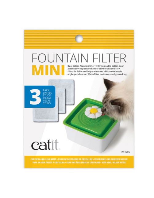 Catit Filters Drinkfontein Mini - Kattendrinkbak - 15x12x2.5 cm Wit 3 stuks