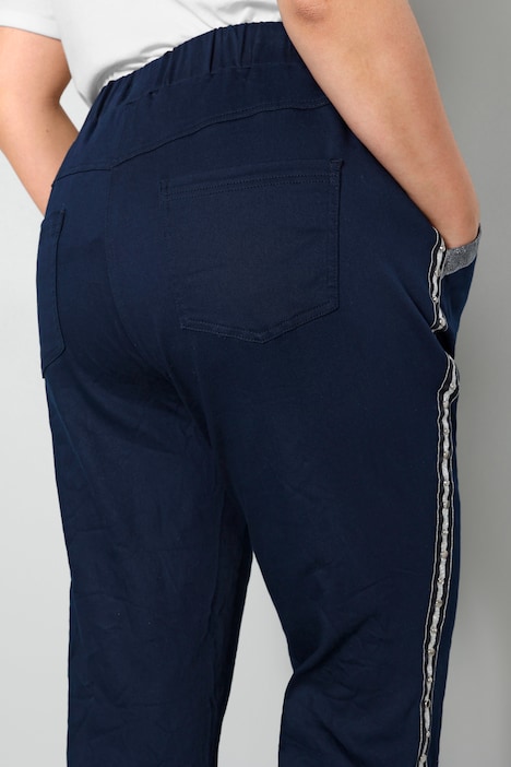 Hose, Slim Fit, edler Seitenstreifen, Elastikbund