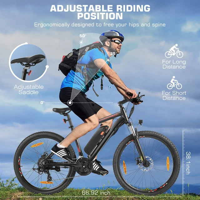 Funcid Electric Bike, Electric Bike for Adults 27.5
