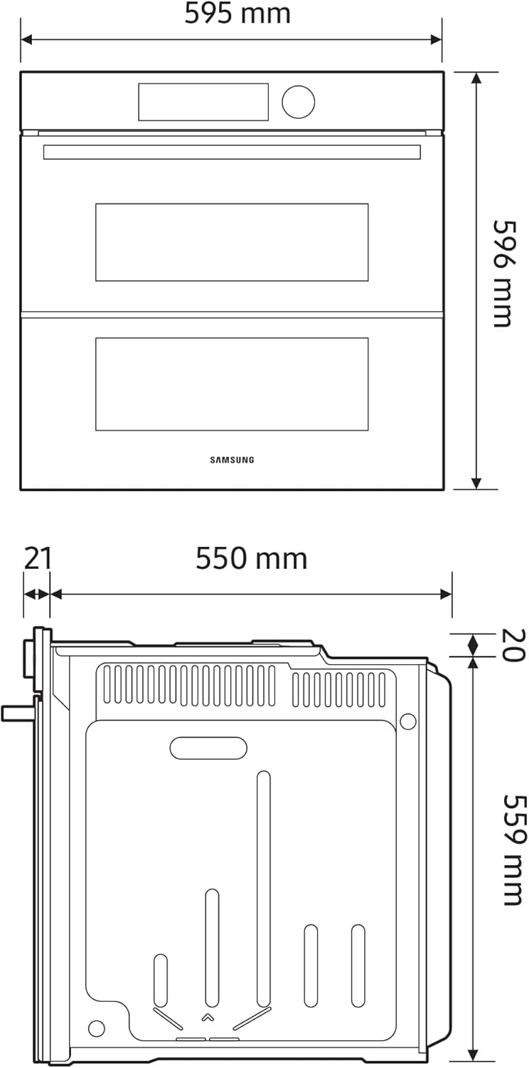 NV7B45502AK/U1 Einbaubackofen,76 ℓ, Dual Cook Flex, Pyrolytische Selbstreinigung, SmartThings Cooking, XXL-Garraum