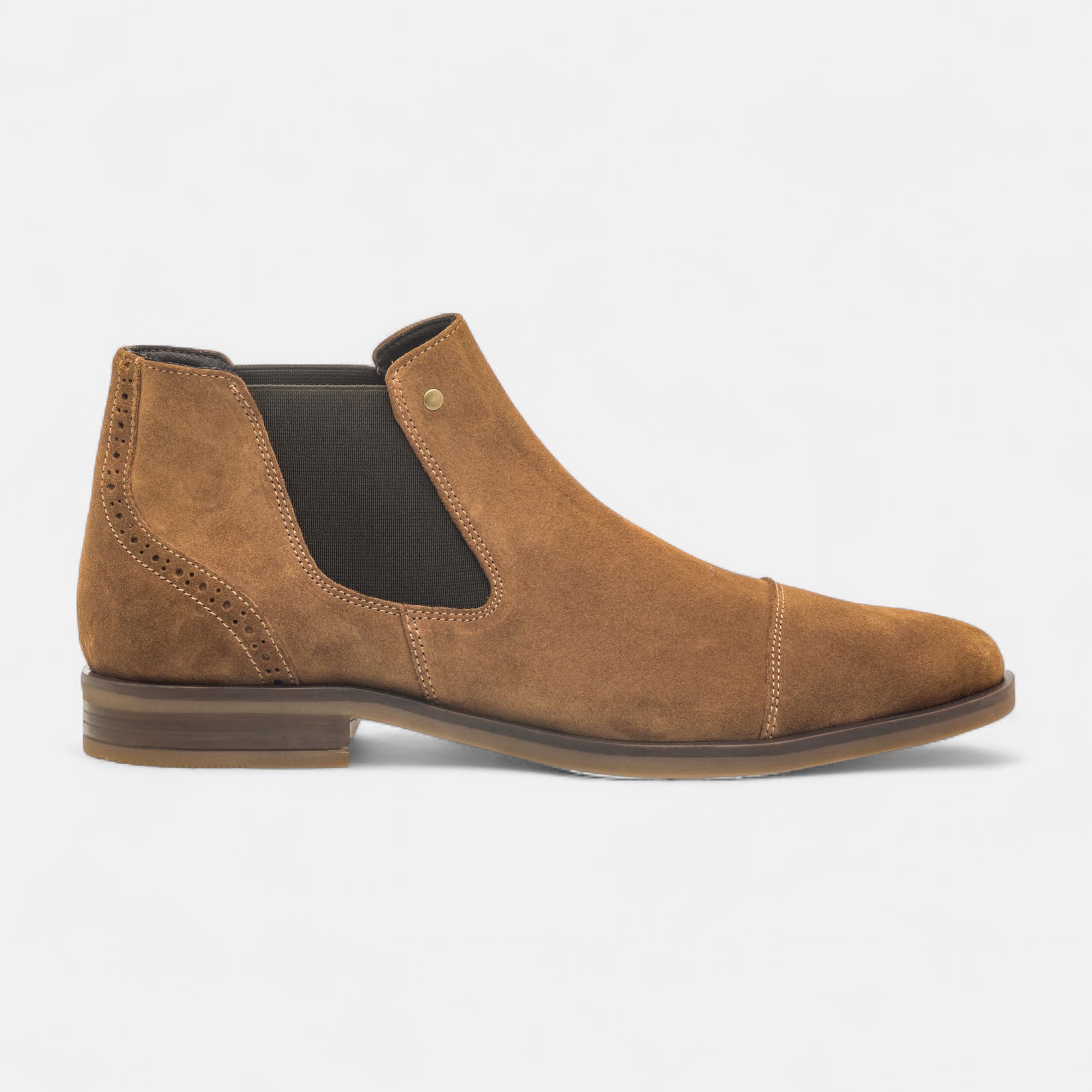 Boots chelsea Homme en cuir cognac