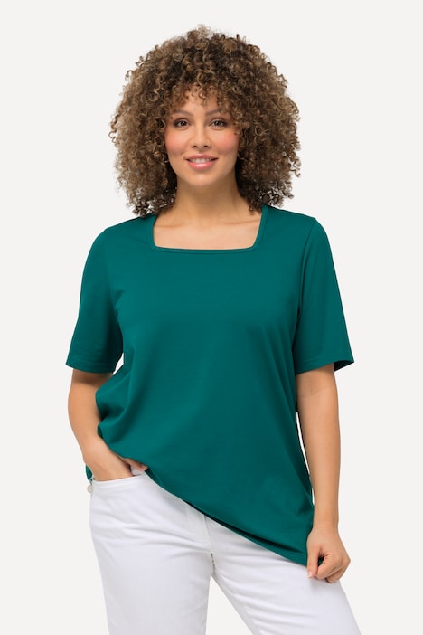 T-Shirt, A-Linie, Carree-Ausschnitt, Halbarm