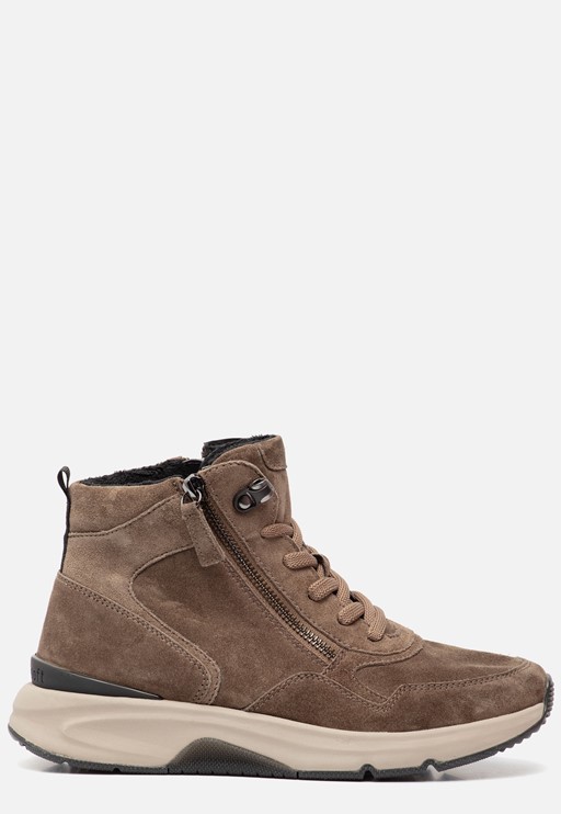 Gabor Rollingsoft Veterboots taupe Suede