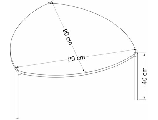 CONCEPT1 - Table basse Lenny noyer 90 x 89 x h40cm