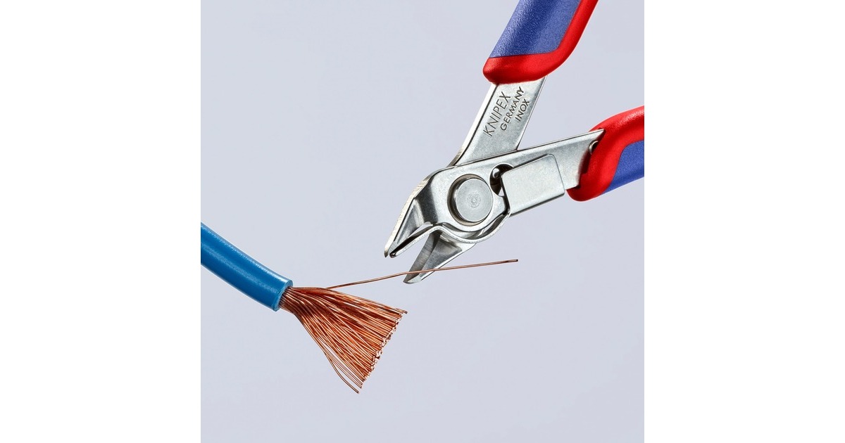 KNIPEXElectronic Super Knips 78 13 125 elektronica-tang  (Rood/blauw)