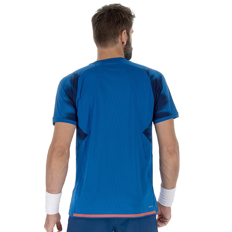 Tee-shirt de tennis homme Lotto D2B Tech bleu