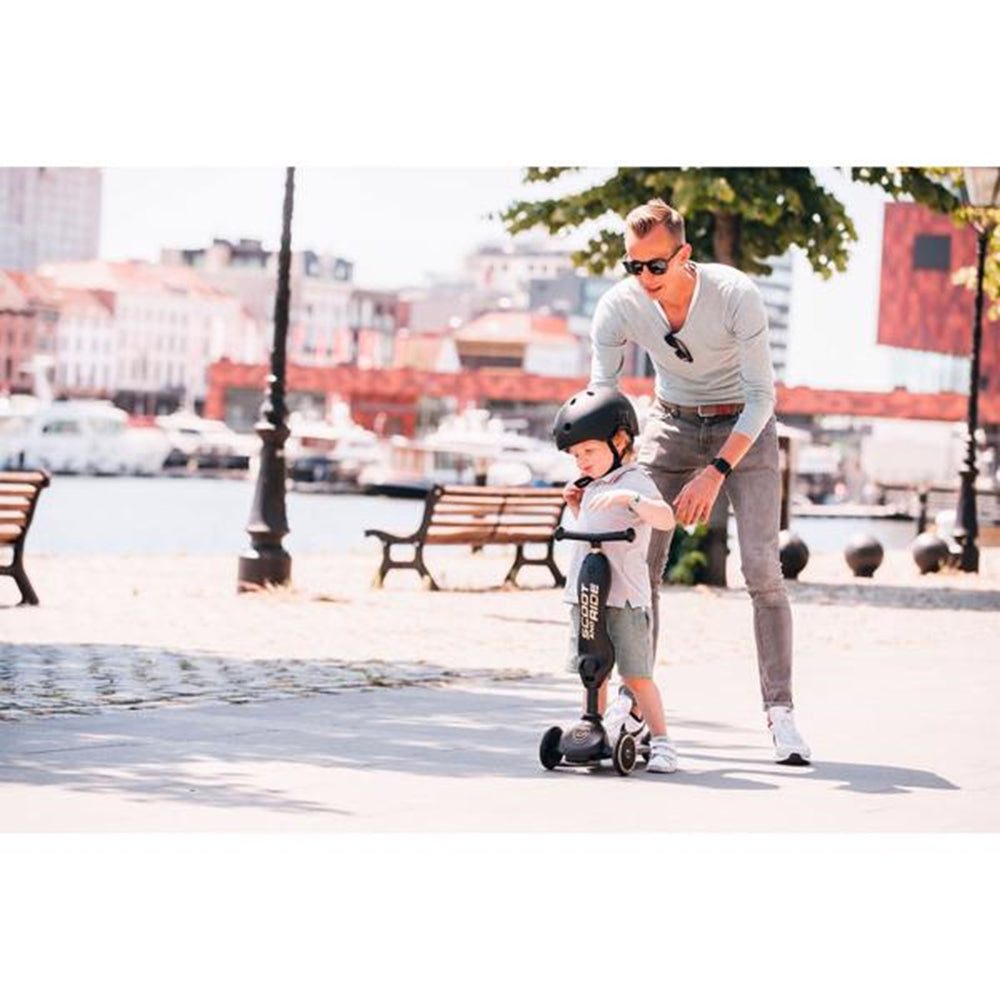 Highway Cykelhjelm Black/Gold - Scoot and Ride