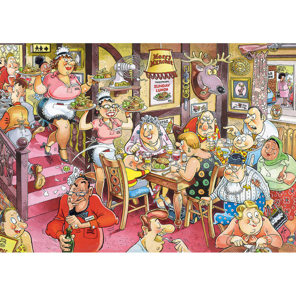 Jumbo Wasgij Retro Mystery 5 puzzel zondagse lunch - 1000 stukjes