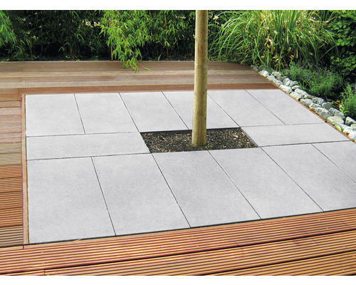 Betonnen terrastegel, grijs met afschuining, 75 x 50 x 5 cm