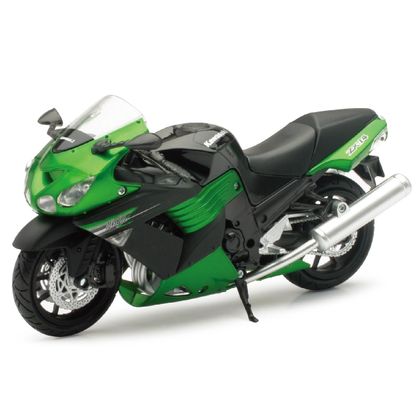 Miniature Newray Moto Kawasaki ZX-14 - Echelle 1/12° - Vert / Vert