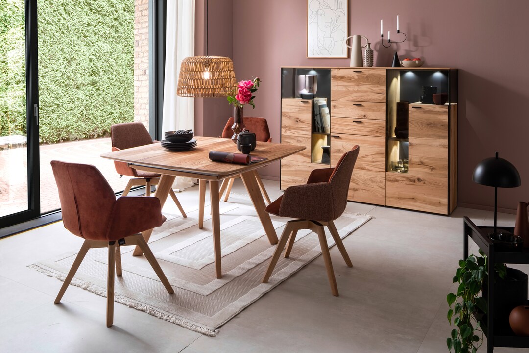 easy! by FHL Retrofit Pendelleuchte Macra beige 46x46cm H140cm