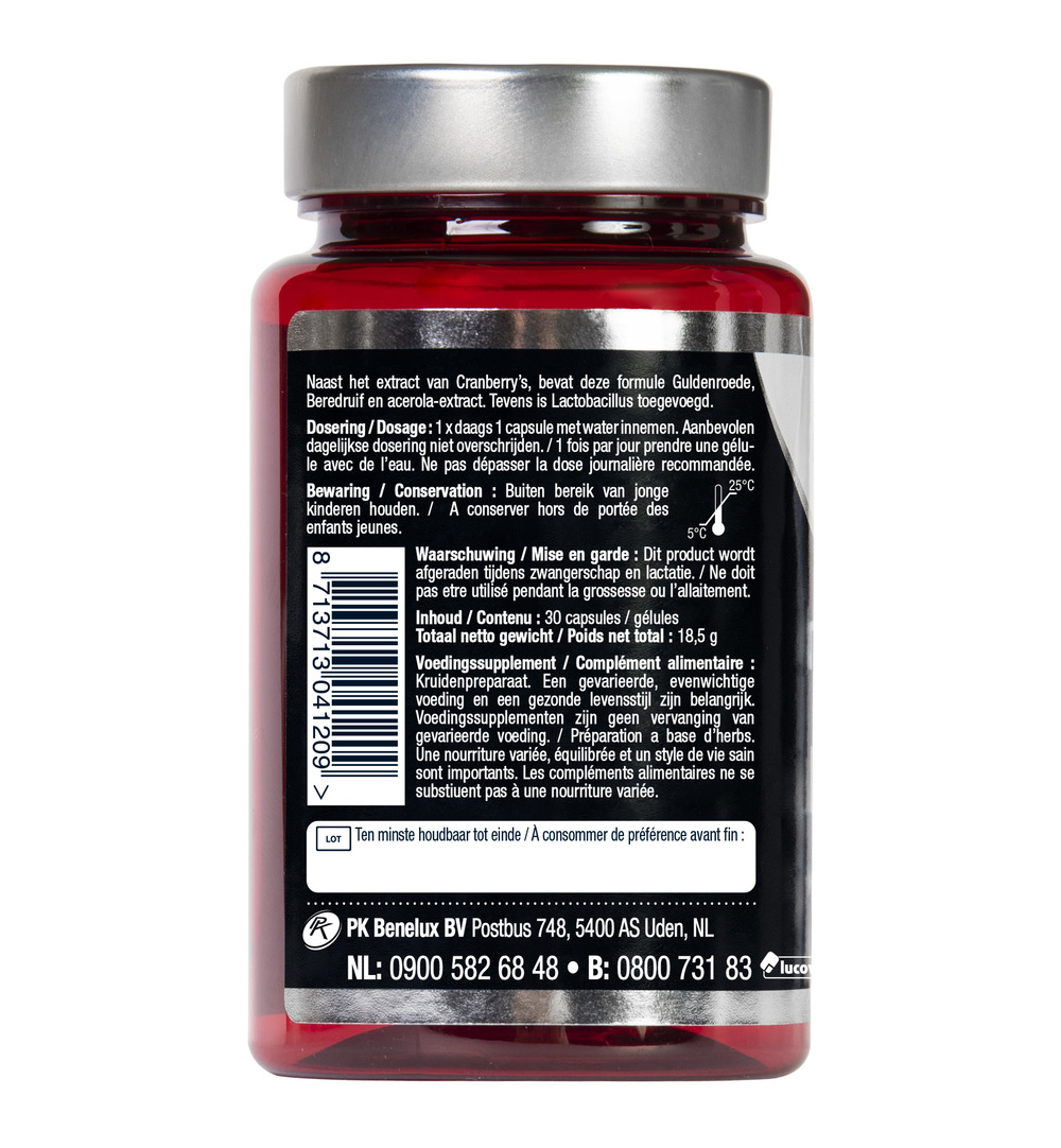 Lucovitaal Cranberry X-tra Lactobacillus (30 capsules)