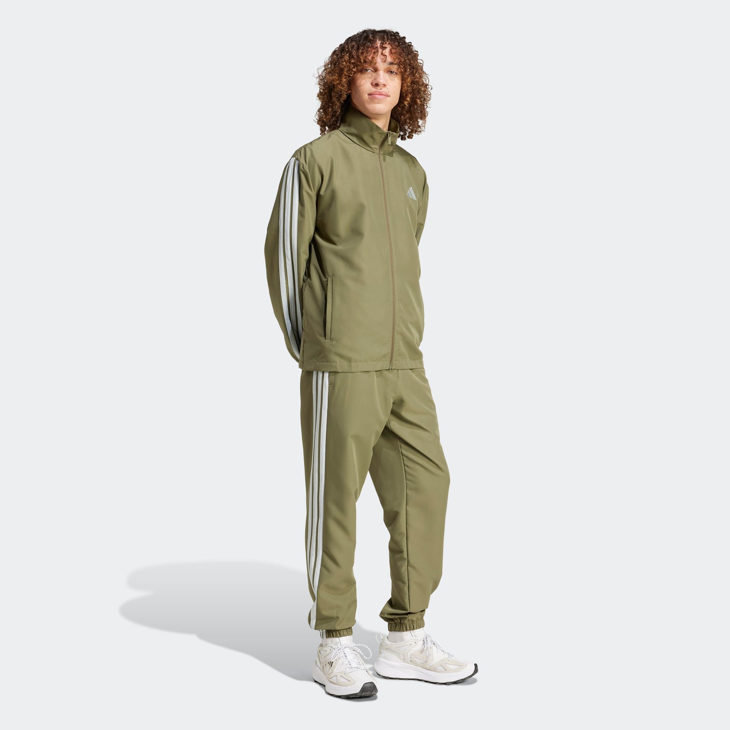 adidas Sportswear Trainingsanzug »M 3S WV TT TS«, 2 Stk. drei Streifen Woven Tracksuit