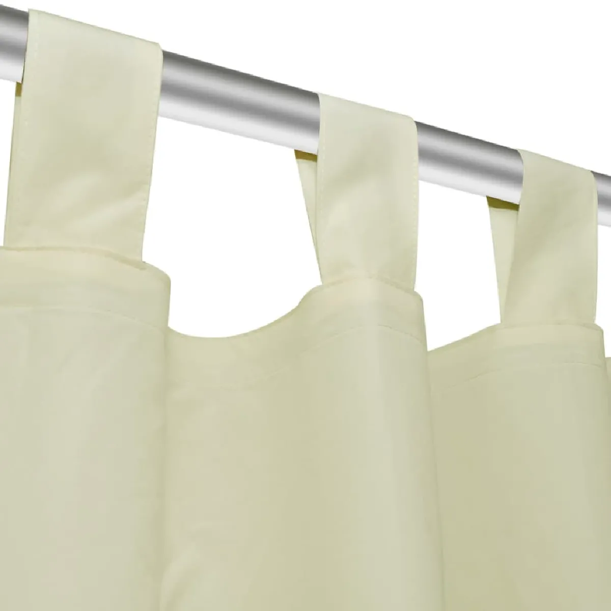 vidaXL Rideau à Passant Micro Satin - Crème