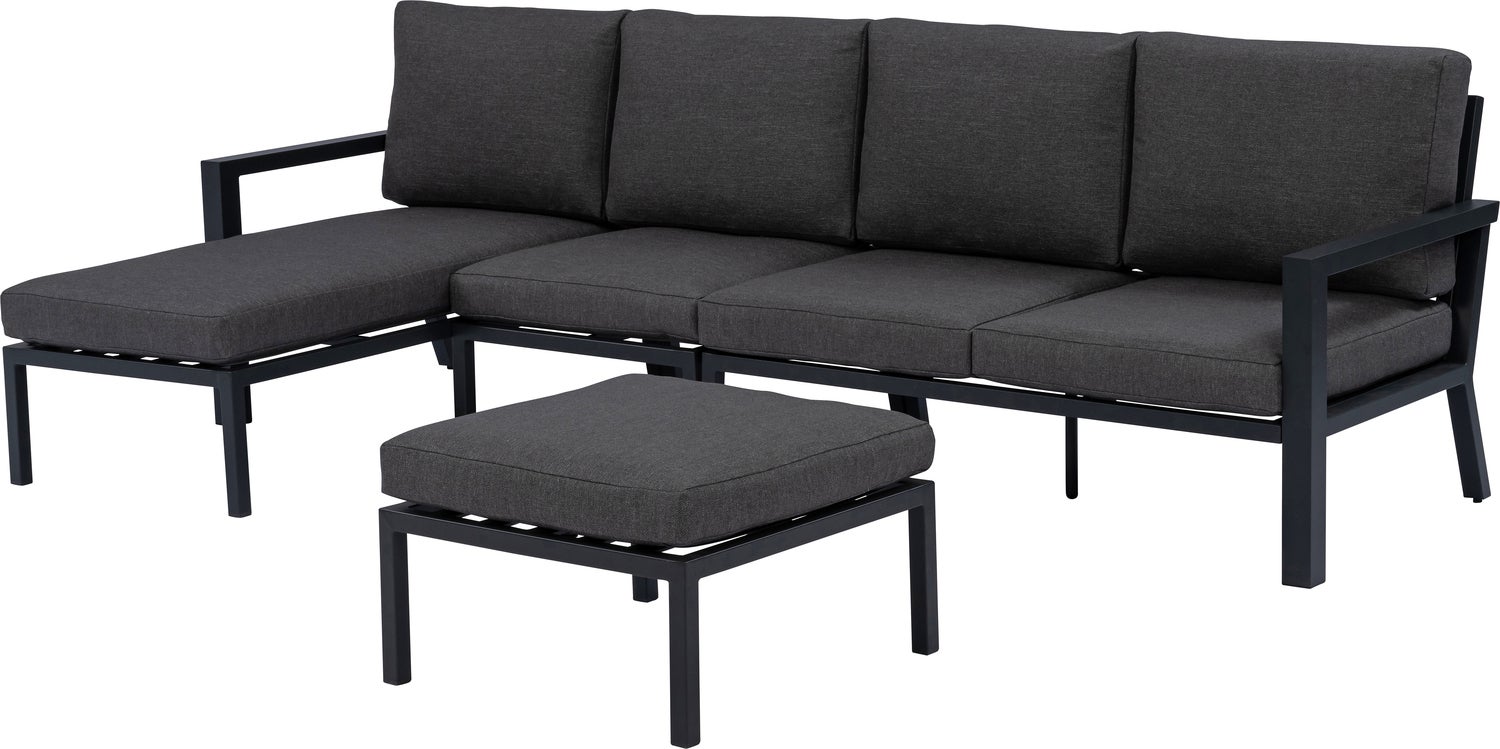 Intratuin loungebank middenstuk Milo zwart
