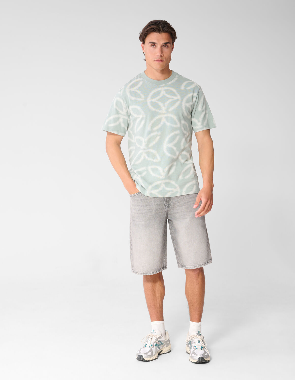 Blurred Logo T-shirt Lichtgroen