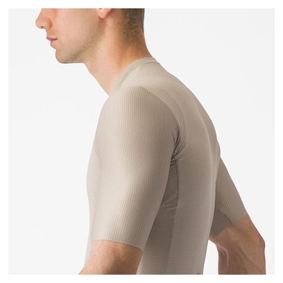 Maillot Manches Courtes Castelli Espresso Beige