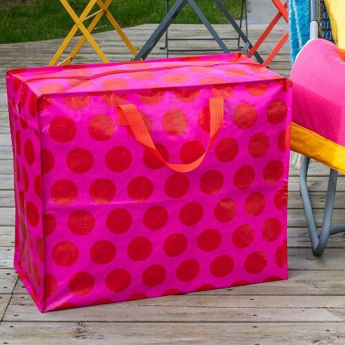 Rex london jumbo opbergtas red on pink spotlight