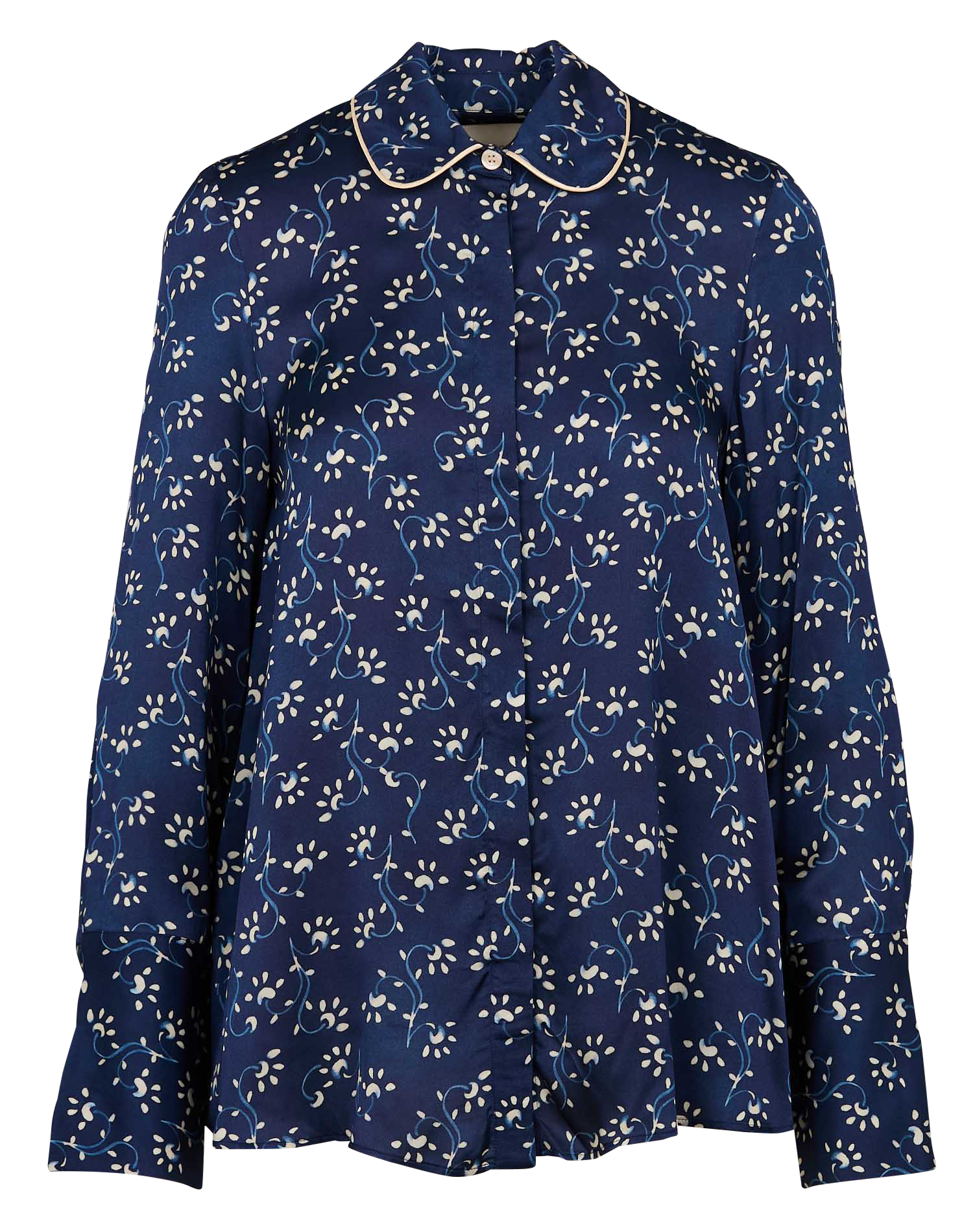 NAIMA - Chemise droite à col classique| Bleu