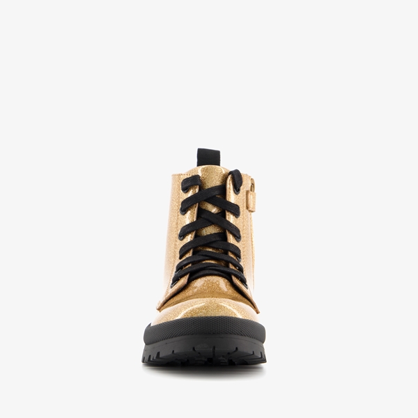 Blue Box meisjes veterboots met gouden glitters