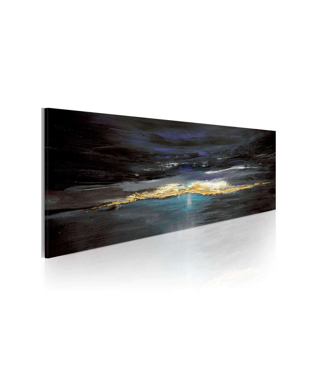Paris Prix - Tableau Peint à La Main après L'orage Vient Le Soleil 40x100cm